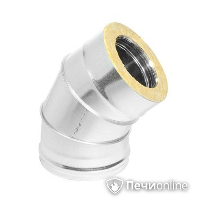 Колено 135° (45°) Теплов и Сухов Отвод Термо 45* ОТ-Р 430-0.5/оцинковка D120/180 в Казани