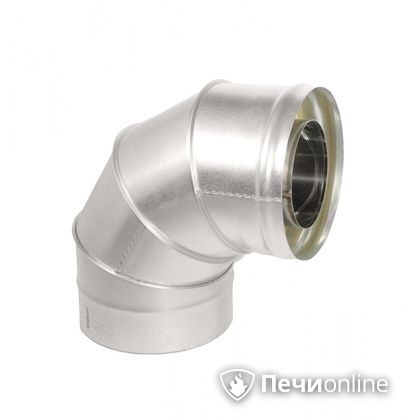 Колено 90° сэндвич Теплов и Сухов Отвод Термо 87* ОТ-Р 430-0.5/оцинковка D120/180 в Казани