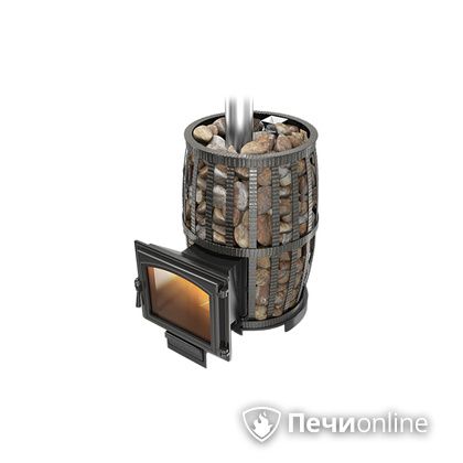 Дровяная печь-каменка Везувий Легенда Русский пар Ковка 24 (240) в Казани