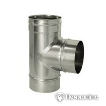 Дымоход Дымок Тройник 90° одностенный 0.8 мм TRHR90 120 в Казани