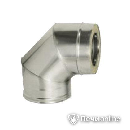 Дымоход Дымок Колено 90° с изоляцией 0,8 мм. OТFR90  120/200 в Казани