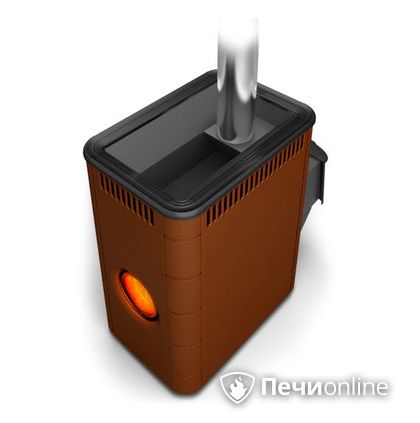 Дровяная банная печь TMF  Аврора Inox ДА Иллюминатор терракота  в Казани