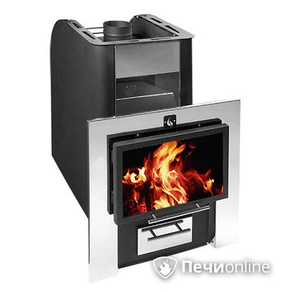 Дровяная банная печь Конвектика Ниагара Сетка 16 Плазма антрацит в Казани