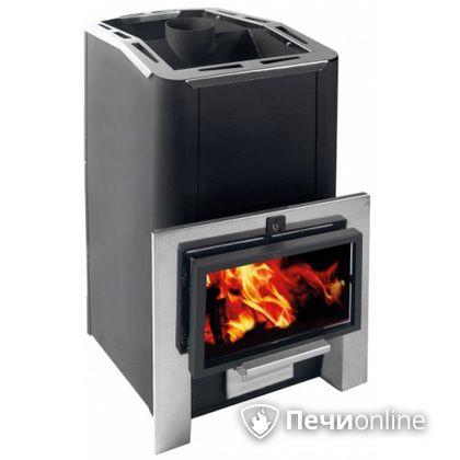 Дровяная банная печь Конвектика Ниагара 18 Плазма антрацит в Казани