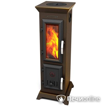 Печь-камин TMF Статика Тетра Мини чугунная дверца черная бронза в Казани