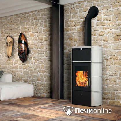 Печь-камин Edilkamin Flamma 24 kw V.A. Bianco Panna с Т/О в Казани