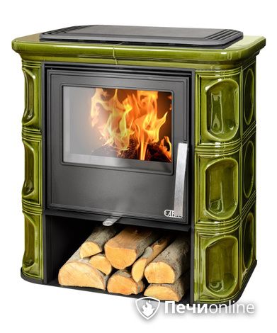 Печь-камин ABX Florencie, зеленая в Казани