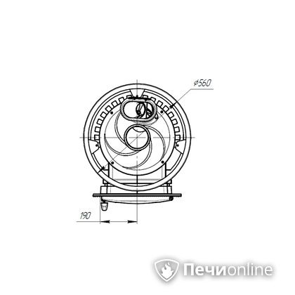 Дровяная печь-каменка Прометалл Атмосфера М короткий топливный канал сетка в Казани