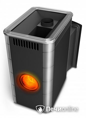 Дровяная банная печь TMF Аврора Inox Витра Иллюминатор антрацит НВ в Казани