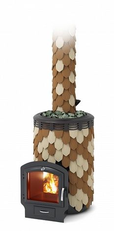 Дровяная банная печь TMF Альфа Панголина Inox ЧДБСЭ ЗК шамот- терракота в Казани