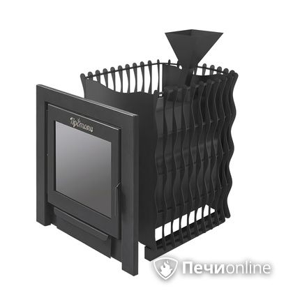 Дровяная банная печь Протопи Вулкан 14 Подкова Панорама в Казани