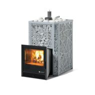 Дровяная печь-каменка ИзиСтим Ялта 25К (Модерн), AISI430