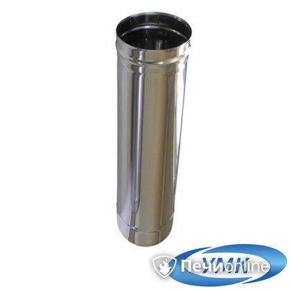 Дымоход УМК Труба D140 L=0.5 м 0.5 мм. нержавейка в Казани