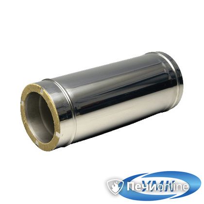 Дымоход УМК Сэндвич-труба 0.5м 80х160 Н+Н 0.5мм 0.5мм по воде в Казани