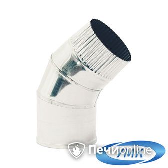 Дымоход УМК Отвод 135° D130 0.5мм нержавейка в Казани