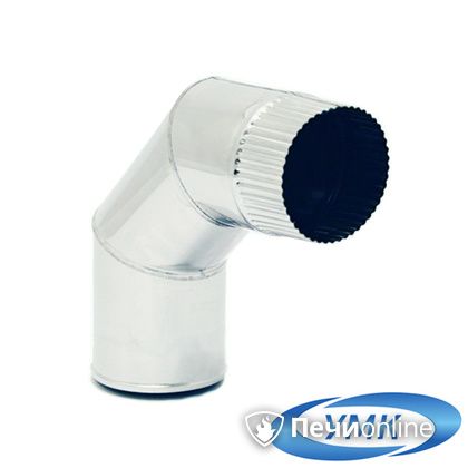 Дымоход УМК Отвод 90° D100 0.5мм нержавейка в Казани