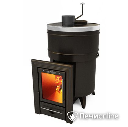 Дровяная банная печь TMF Скоропарка 2012 Inox Люмина черная бронза в Казани