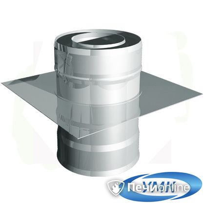 Дымоход УМК Монтажная площадка D150х210 Н+Н 1,0мм 0,5мм по воде в Казани