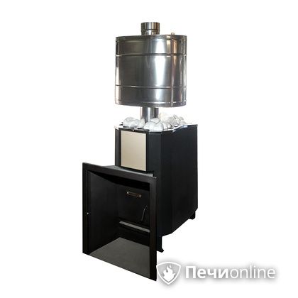 Газовая печь для бани УЗПО Синара Метеорит газо-дровяная антрацит без ГГУ в Казани