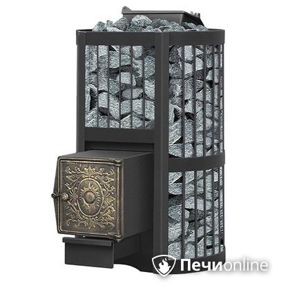 Дровяная банная печь Везувий Ураган Стандарт 22 (ДТ-4) с закрытой каменкой чугун в Казани