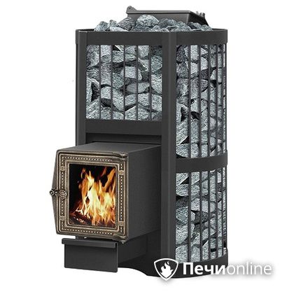 Дровяная банная печь Везувий Ураган Стандарт 22 (ДТ-4С) с закрытой каменкой чугун в Казани