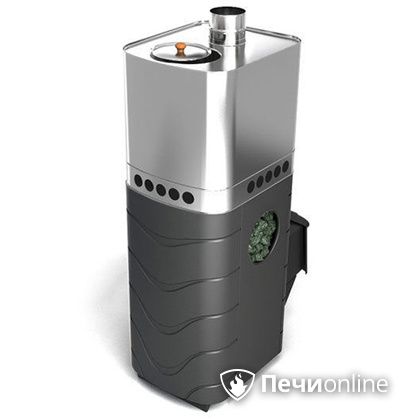 Дровяная банная печь TMF Бирюса 2013 Carbon антрацит с закрытой каменкой в Казани